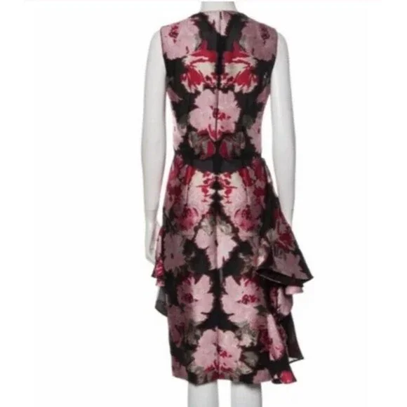NWT Alexander McQueen Floral Print Dress Size 42 $7700 - Picture 4 of 9